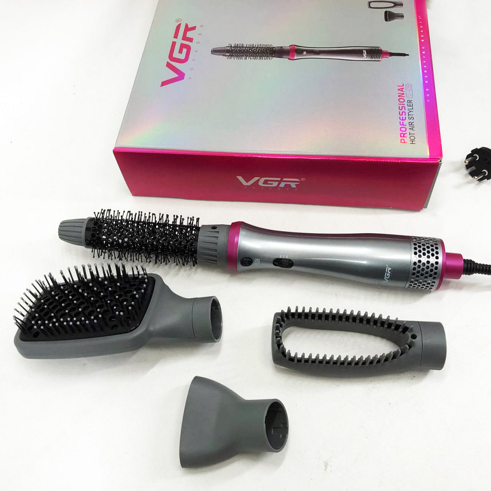 Мощный фен для сушки и укладки волос 4в1, Стайлер расческа для выпрямления волос Стайлер завивки UT-71 Львов - изображение 3