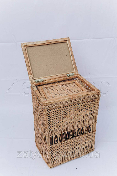 Ящики із ґратами для білизни | кошик плетений для зберігання з лози | Ящик із лози Київ - фото 3