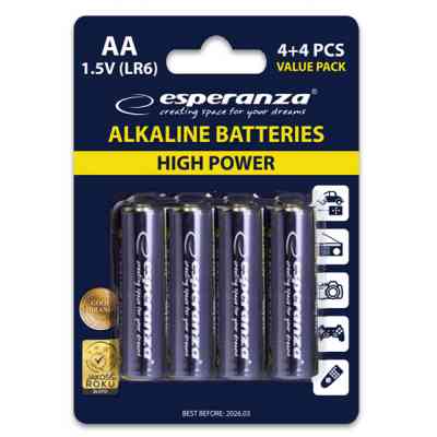 Батарейка Esperanza AA LR6 Alkaline * 8 (EZB103) Винница