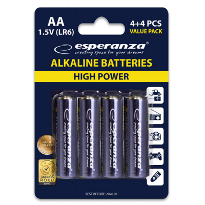 Батарейка Esperanza AA LR6 Alkaline * 8 (EZB103) Винница - изображение 3