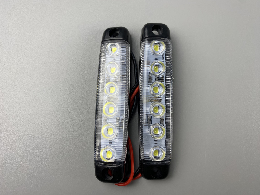 Ліхтар LED габаритний світлодіодний 24V IP67 6 led діодів SMD білий , оптична лінза + кріплення для авто Мукачево - фото 9