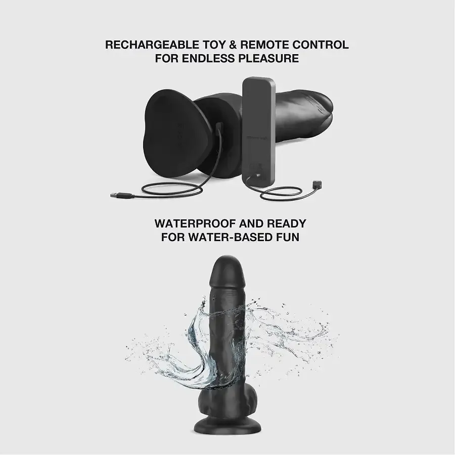 Фаллоимитатор с вибрацией и ротацией Strap-On-Me Rotating & Vibrating Realistic Dildo - L - Black Львов - изображение 3