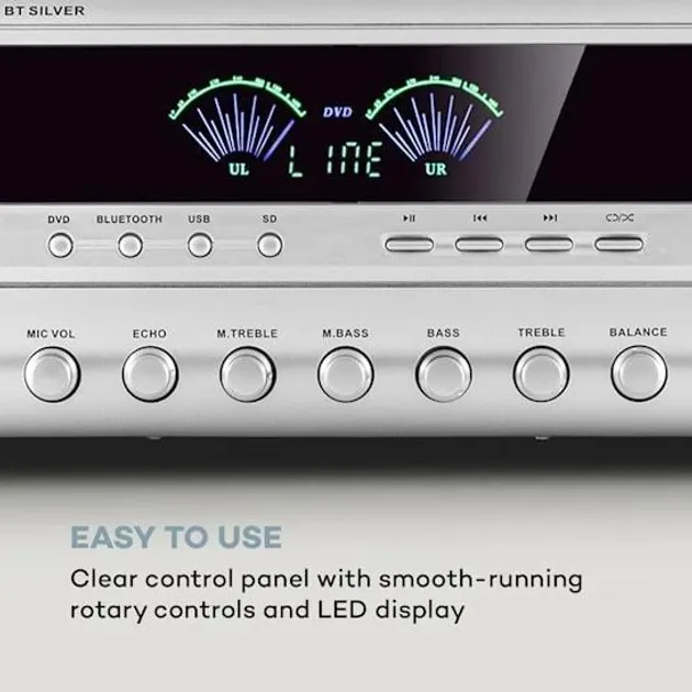 Цифровий HiFi стереопідсилювач Auna AMP 3800 BT 5.0 Bluetooth з Німеччини Дніпро - фото 7