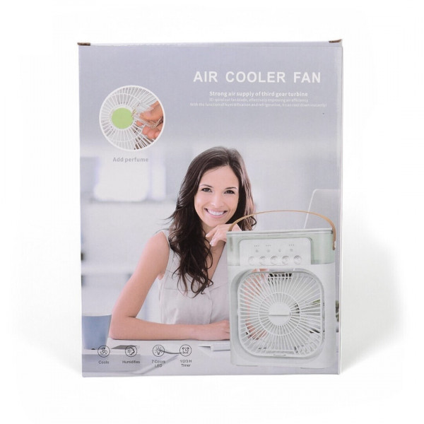 Вентилятор Air Cooler Fan USB з зволожувачем повітря та підсвічуванням (Білий) Вінниця - фото 9