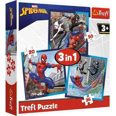 Пазл Trefl Spiderman Друзі-павуки 3 in1 (5900511348743) Вінниця