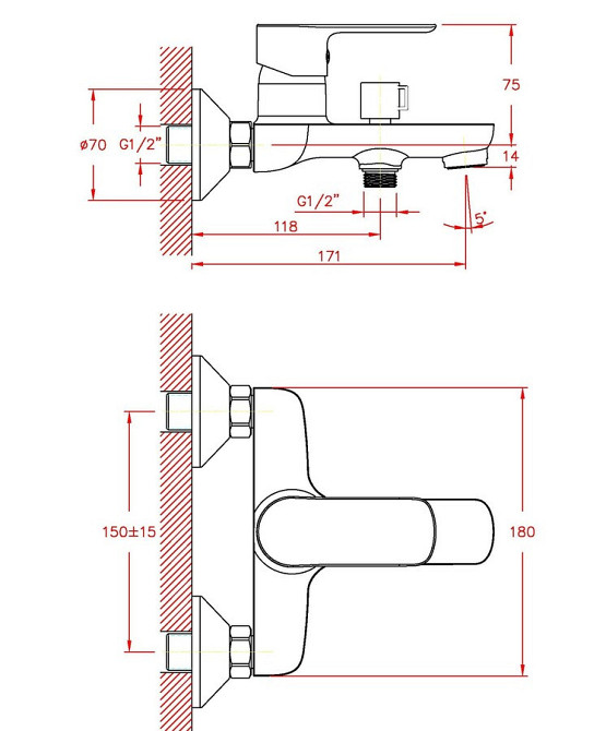 Змішувач для ванни Haiba ASIO 009   ( HB0866 ) 24591 Харків - фото 4