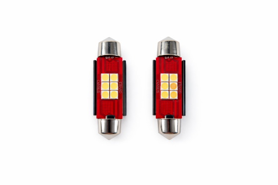 Комплект світлодіодних ламп StarLight Vision C5W/C10W (T11) LED Festoon SV8.5 WHITE 6000K 41mm 12/24V Харків