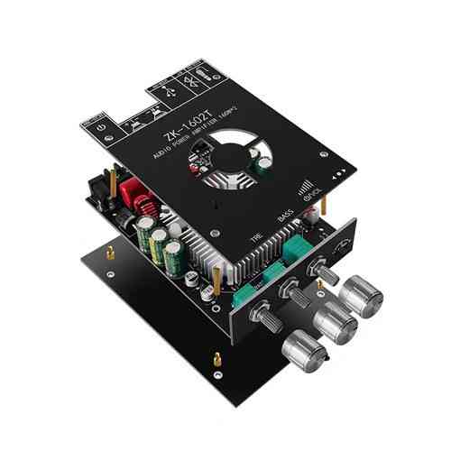 Аудіо підсилювач для колонок потужність звуку 2x160Вт Bluetooth 5.0 ZK-1602T TD5182A AUX USB Київ