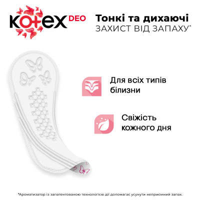 Щоденні прокладки Kotex Deo Super 52 шт. (5029053548685) Вінниця - фото 4