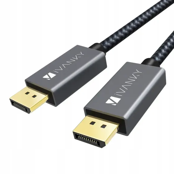 Кабель IVANKY DisplayPort–DisplayPort 2 м, 4K 60 Гц, 2K 165/144 Гц, DP/DP++ для монитора и ПК Киев