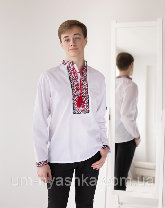 Вишиванка підліткова для хлопчика "Тарас" червона 158-176 Кривий Ріг - фото 1