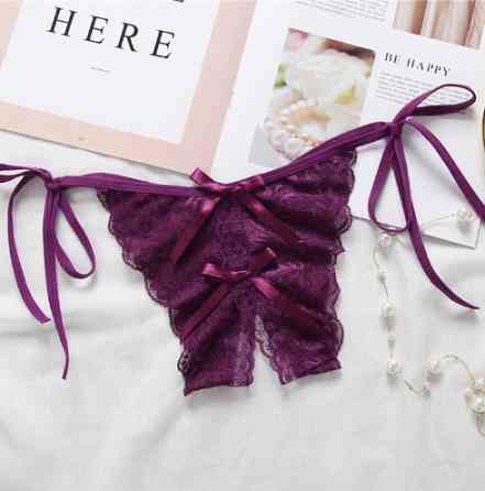 Труси з розрізом відверті еротичні універсальний фіолетовий Київ