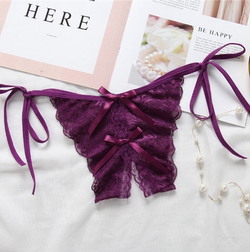 Труси з розрізом відверті еротичні універсальний фіолетовий Київ - фото 1