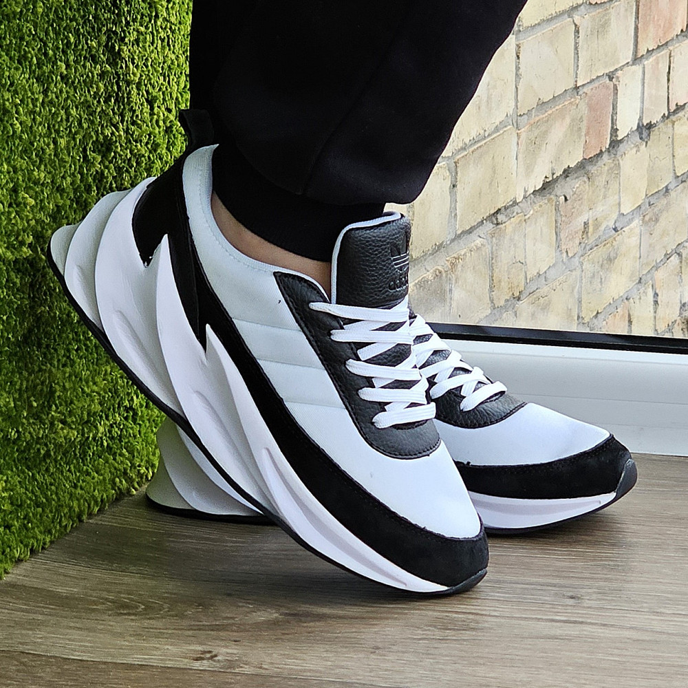 Кроссовки Adidas $harks Белые Мужские Адидас Акулы Черные (размеры: 41,42,43,44,45) Видео Обзор - 34-5 Днепр - изображение 2