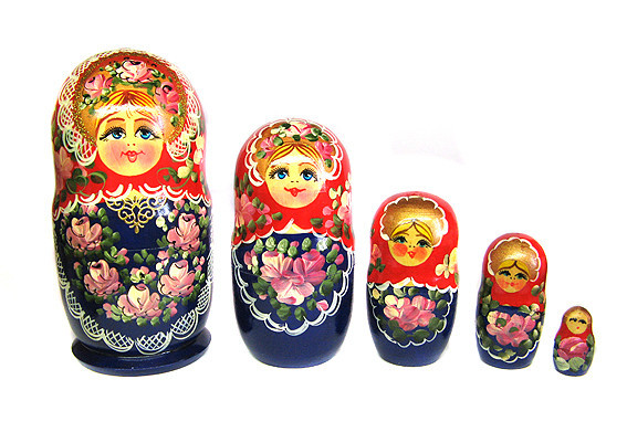 Статуэтка Матрешка из дерева 5 шт Киев - изображение 1