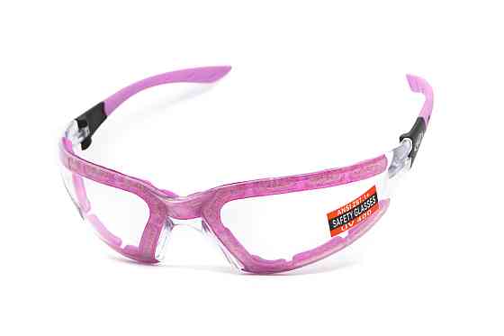 Окуляри захисні з ущільнювачем Global Vision Ruthless Purple (clear) Anti-Fog, прозорі в фіолетовій оправі Запорожье