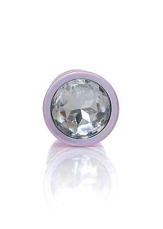 Анальная металлическая пробка Plug-Jewellery Pearl Pink PLUG- Clear M Sex Aura Киев