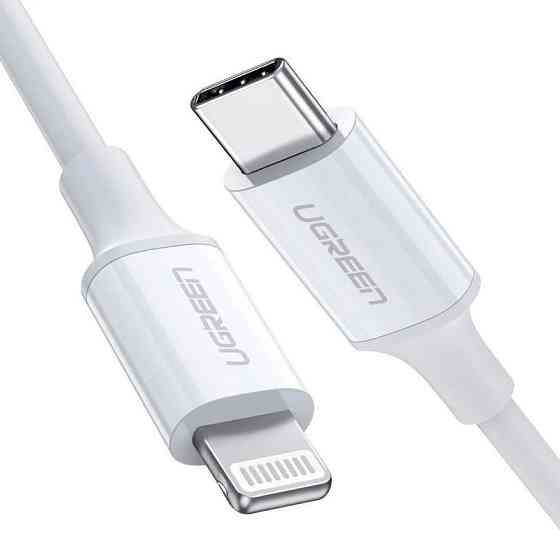 Кабель USB 2.0 Type-C M-Lightning M, 1 м, 3A, Nickel Plating ABS Shell Білий, US171 UGREEN Вінниця