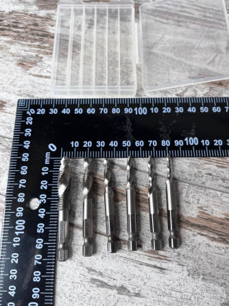 Набор сверл-метчиков 6 шт M3–M10, HSS сталь, hex 6.35 мм, для сверления и нарезания резьбы Киев