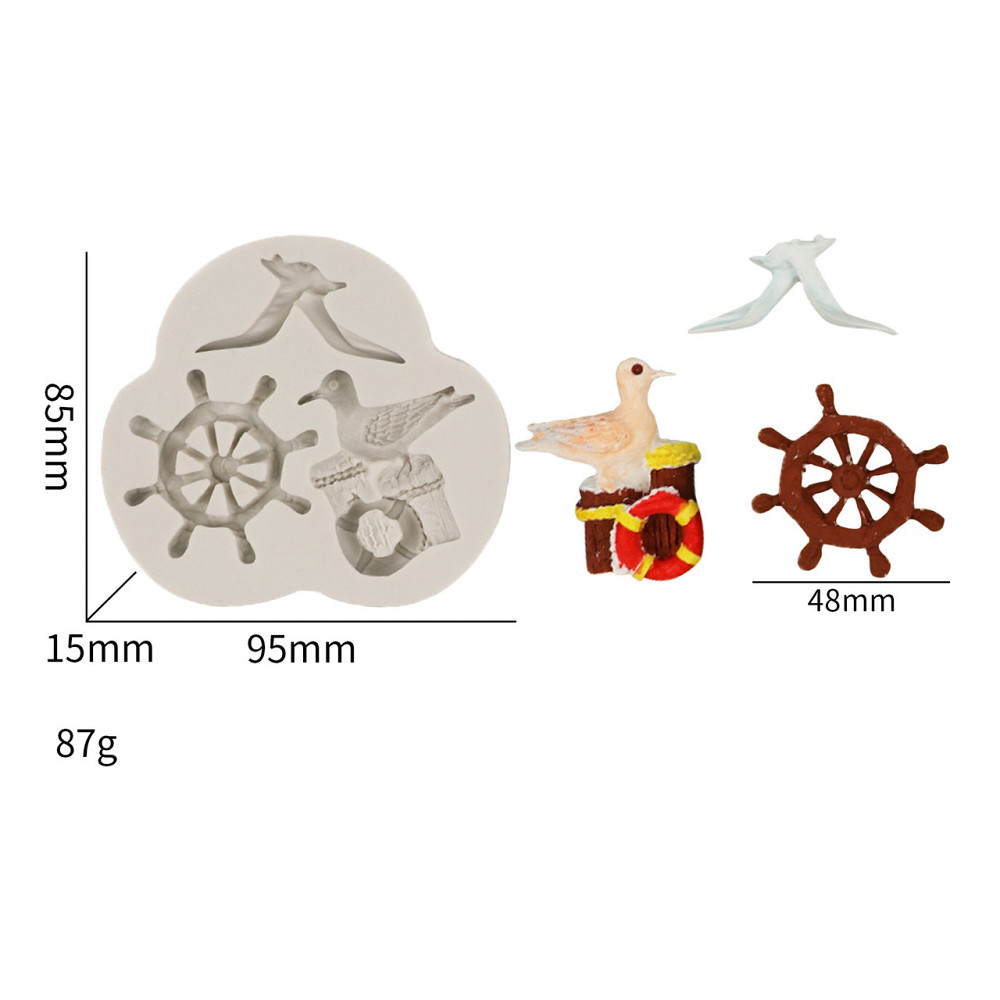 Молд силиконовый морской 85 на 95 мм серый Киев - изображение 7