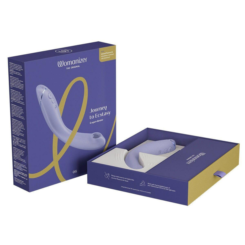 Вакуумный стимулятор для точки G и клитора с вибрацией Womanizer OG Lilac, 12 уровней, 3 режима Sex Aura Киев - изображение 8
