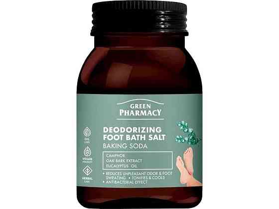 Соль для ванны ног 400г бутылка Deodorizing Foot Bath Salt Дезодорирующая ТМ GREEN PHARMACY Киев