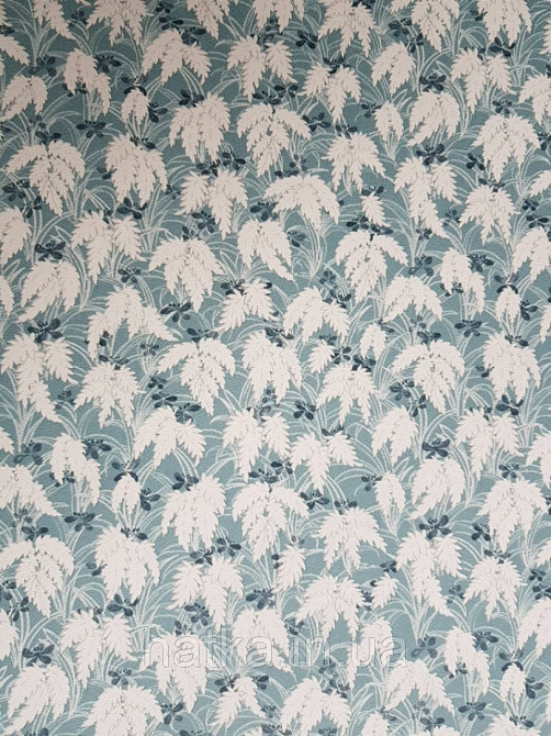Шпалери флізелінові дитячі еко Lutece Tartine et Chocolat маленькі гілочки білі квіточки на бірюзовому Київ - фото 1