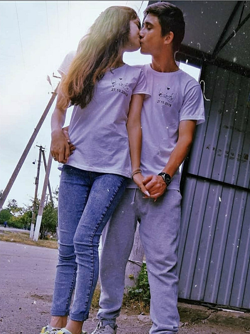 Парні футболки для закоханих (руки з Вашою датою річини) Чернівці - фото 1