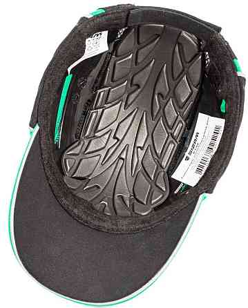 Каскетка защитная с вентиляцией Sizam B-Cap черно-зеленая Ровно