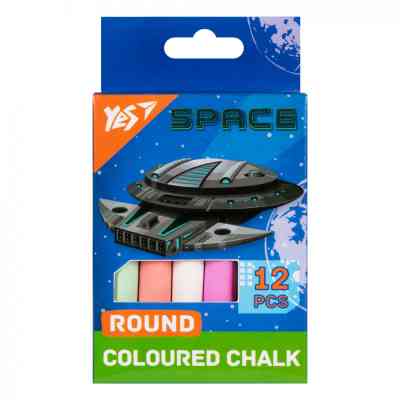Мел Yes цветной Space 12 шт круглый (400521) Винница