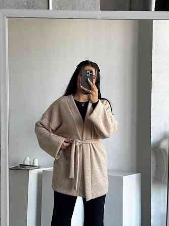 Жіночий теплий модний кардиган альпака Бежевий, 42/44 Одеса