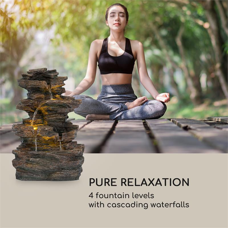 Мессинский каскадный фонтан, солнечный фонтан, садовый фонтан, 4 уровня работы от батареи, 2,8 Вт, солнечная Ровно - изображение 4