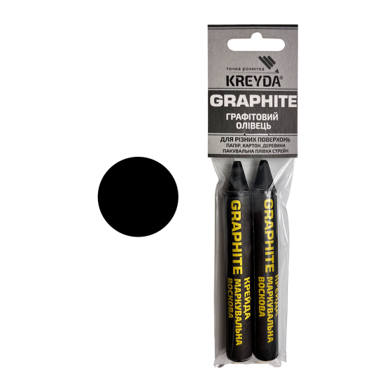 Для паперу, скотчу. Крейда воскова розміткова KREYDA GRAPHITE (2 шт.) Павлоград