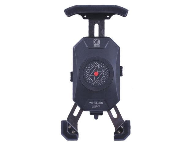 Держатель телефона M14-A1 черный, крепление на руль, с беспроводной зарядкой, Kewiq Мукачево - изображение 3
