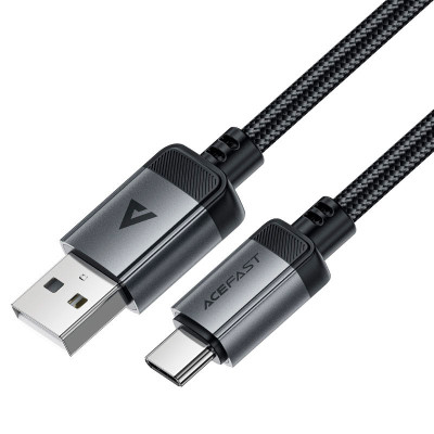 Дата кабель USB 2.0 AM to Type-C 1.2m 3.0A (18W) C20-04 aluminum alloy Black Acefast (6974316283782) Винница - изображение 3