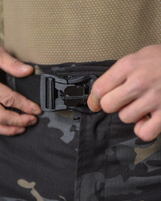 Ремінь із магнітною швидкорознімною пряжкою ArtX Python чорний ВТ4795 Одеса - фото 3