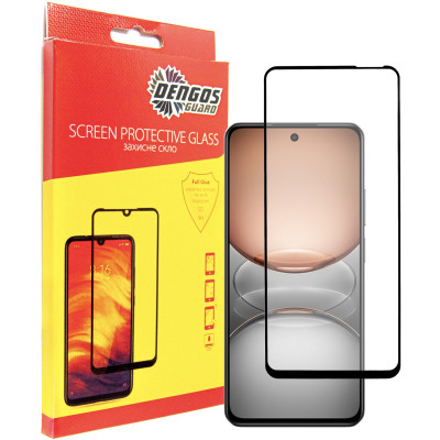 Скло захисне Dengos Full Glue Realme C75 Black (TGFG-401) Вінниця - фото 1