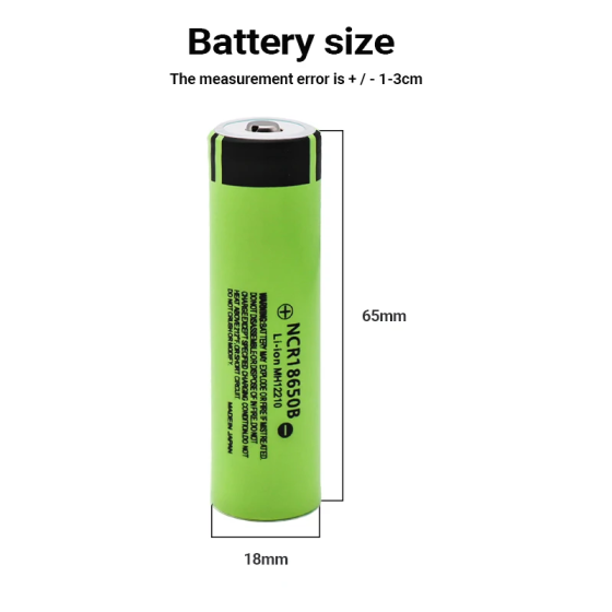 Защищенный Li-Ion аккумулятор Panasonic NCR18650B 3400 mAh (Зеленый) Винница