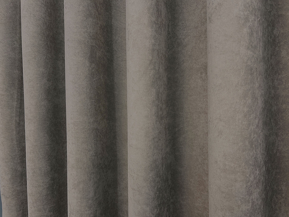 Комплект штор на люверсах VR-Textil Микровелюр Petek YL №1710ш Серо-коричневый 200х250 см 2 шт (37-0323) Киев - изображение 8