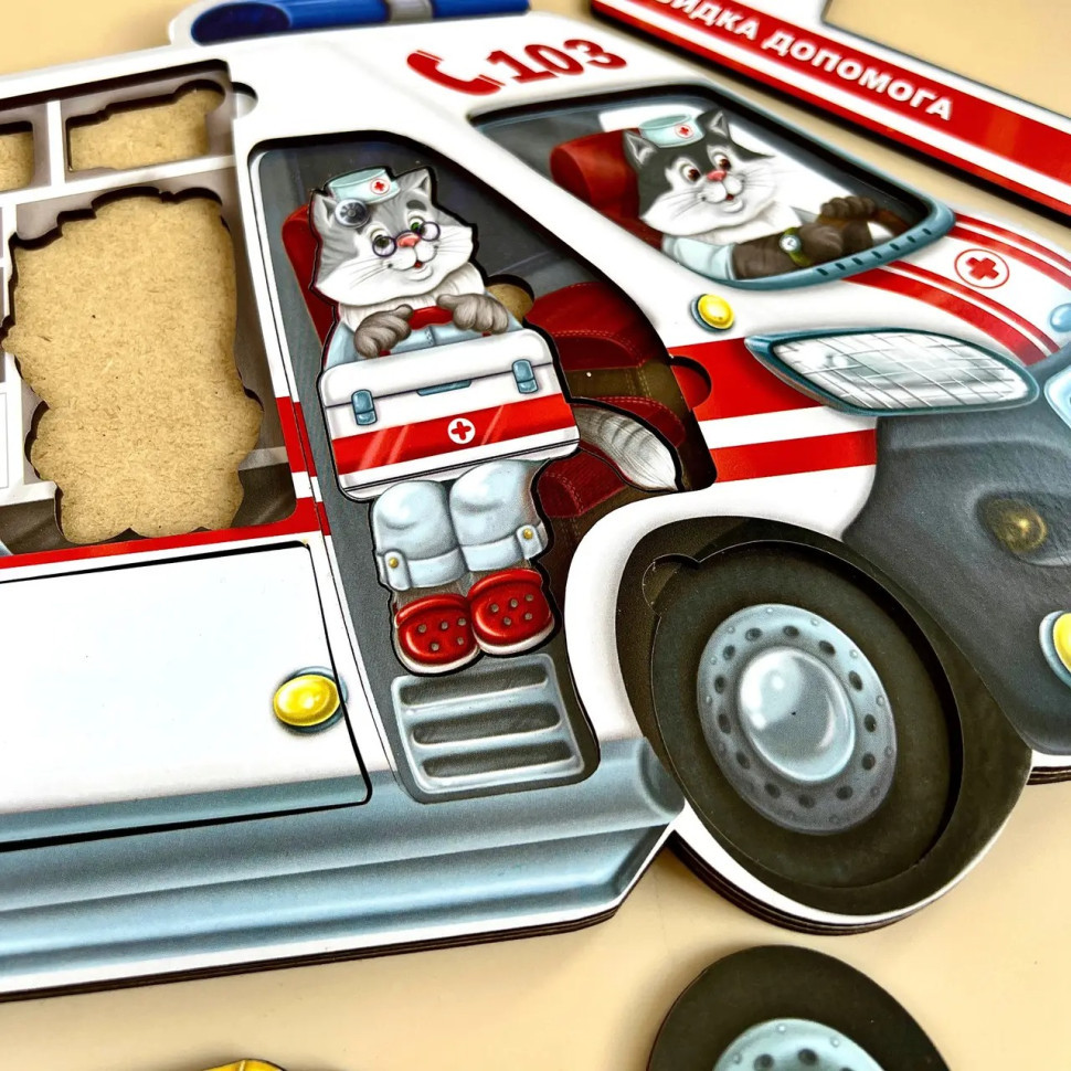 Деревянный пазл-сортер 