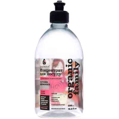 Засіб для ручного миття посуду Purenn Organic Family Autumn Memories з Алое, Ромашкою та Брусницею 500 мл (4751024880043) Вінниця