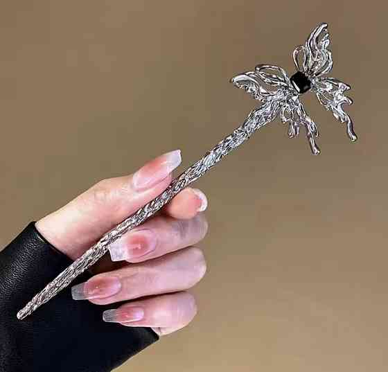 Шпилька-паличка для волосся "Метелик" 155 мм Сміла