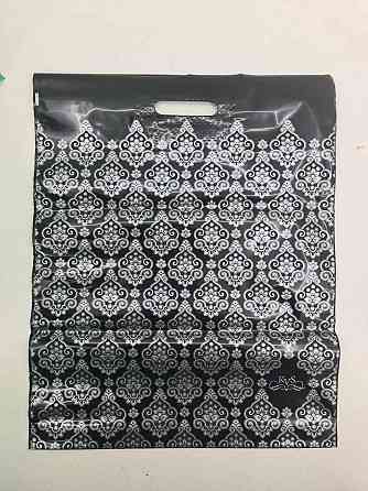 Пакет щільний з прорізною ручкою "No20" (40*50+3) КВС Чорний (50 шт.) Харків