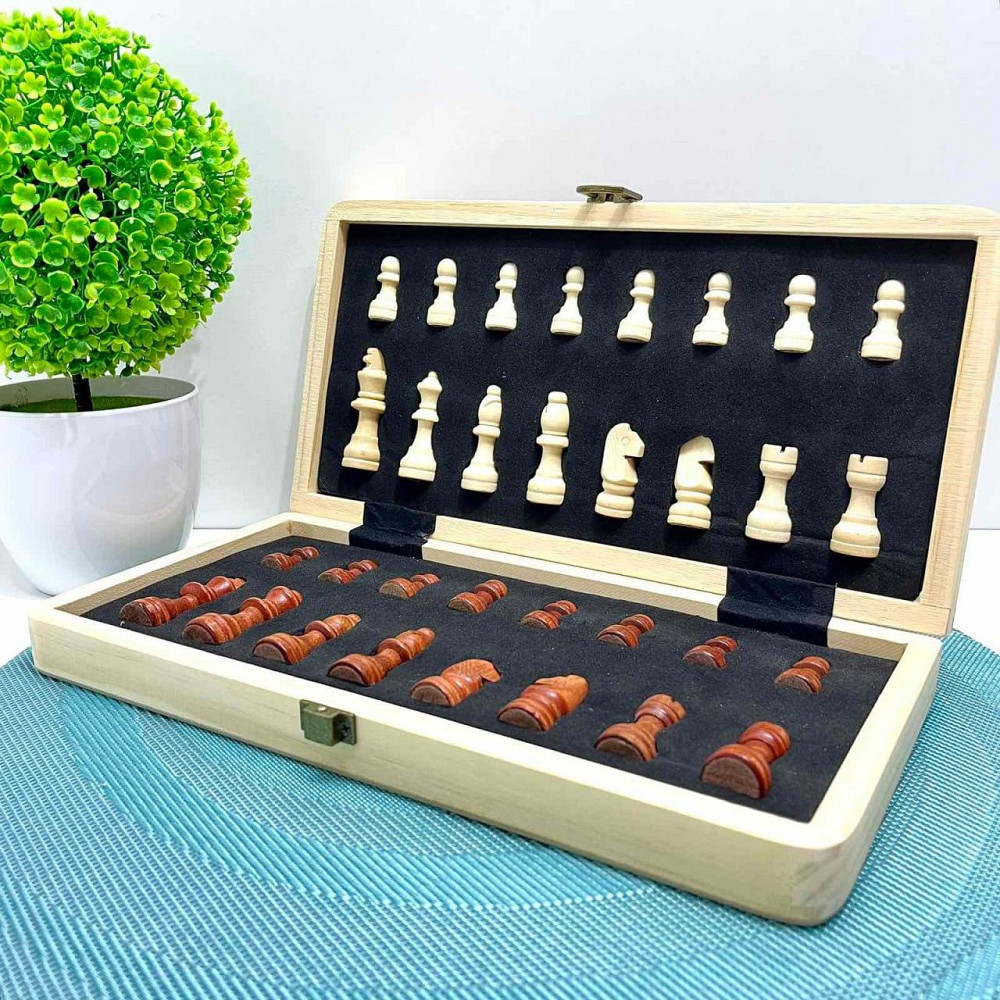 Шахи дерев'яні класичні магнітна дошка 30x32 см (TD202306) Чернігів - фото 3