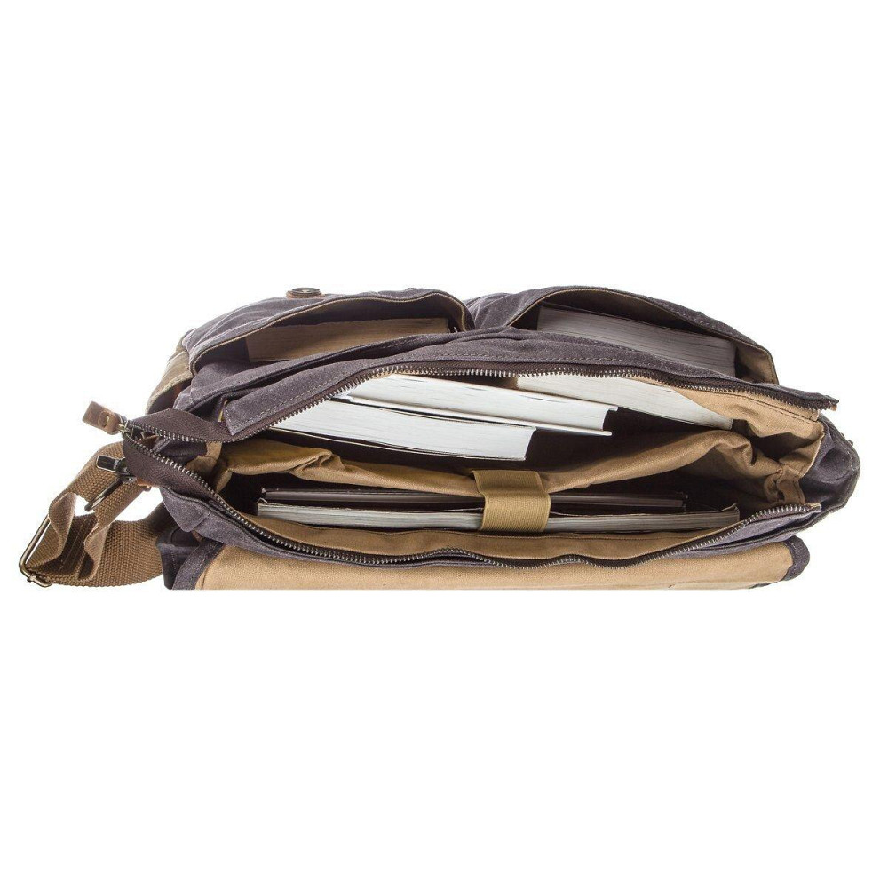 Сумка текстильная Vintage 20059 Серая Киев - изображение 4