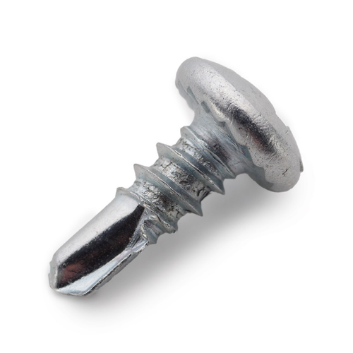 Саморіз для г/к до металу з напівкруглою головкою зі свердлом 3,5*9,5мм цинк білий 250 шт/уп APRO Житомир - фото 3