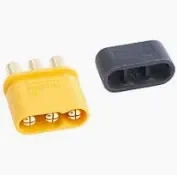 Штекер живлення Amass MR60(M), 3-х контактний, жовтий Полтава