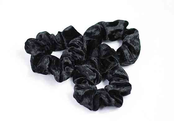 Резинка для волосся велюрова Чорний Харків