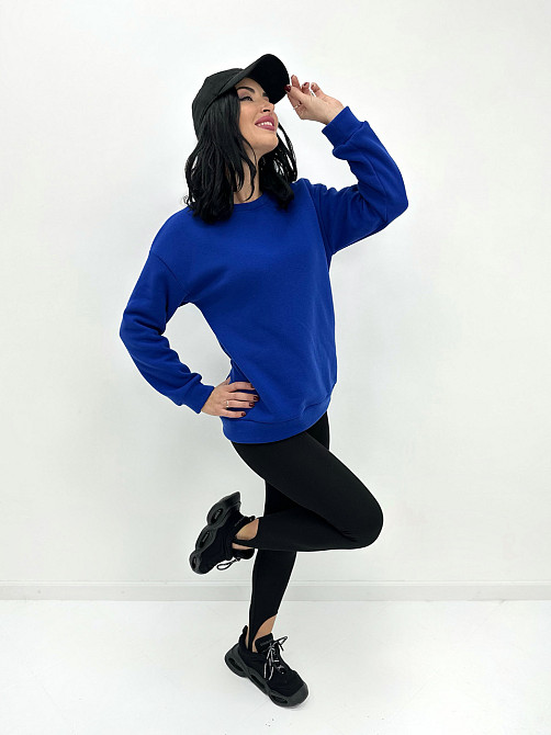 Базовий однотонний світшот "Stand" оптом | Норма і батал Електрик, 50-52 Київ - фото 2