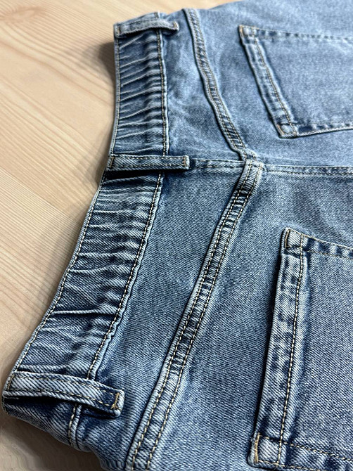 Шорты женские джинсовые Liana 4-041 короткие расклешенные с бахромой большие размеры голубые, голубой, З2, 32, 87 см Киев - изображение 13